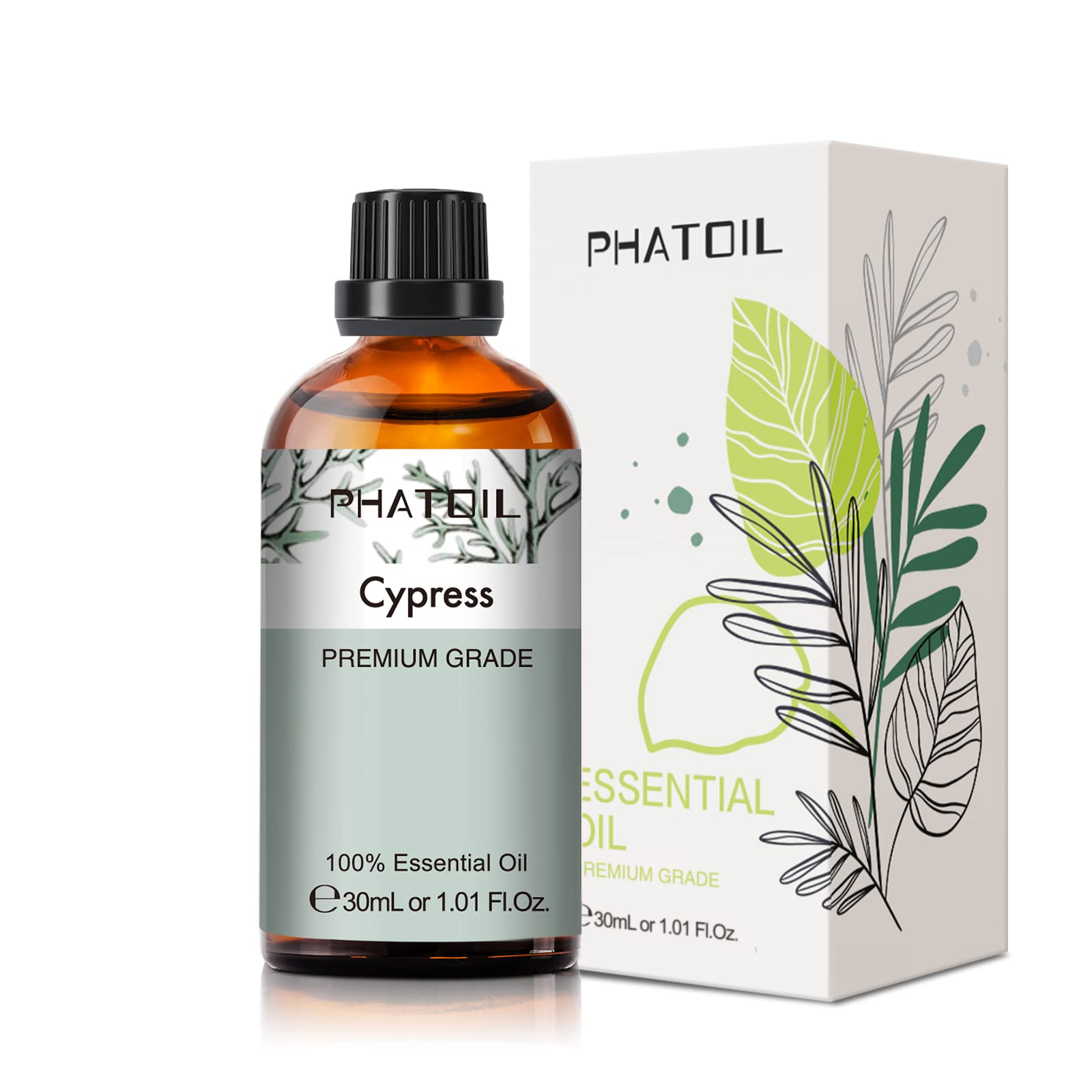 Cypress Essential Oil 30ml | PHATOIL Pure Essential Oil Singles for Aromatherapy Diffusers