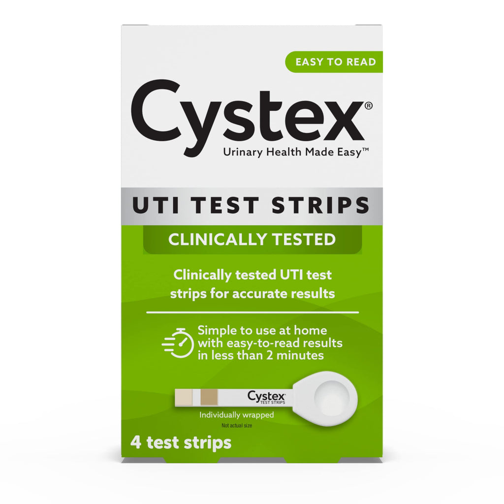 Cystex UTI Test Strips for Women & Men – At-Home, 2-Minute Results (4-Count)