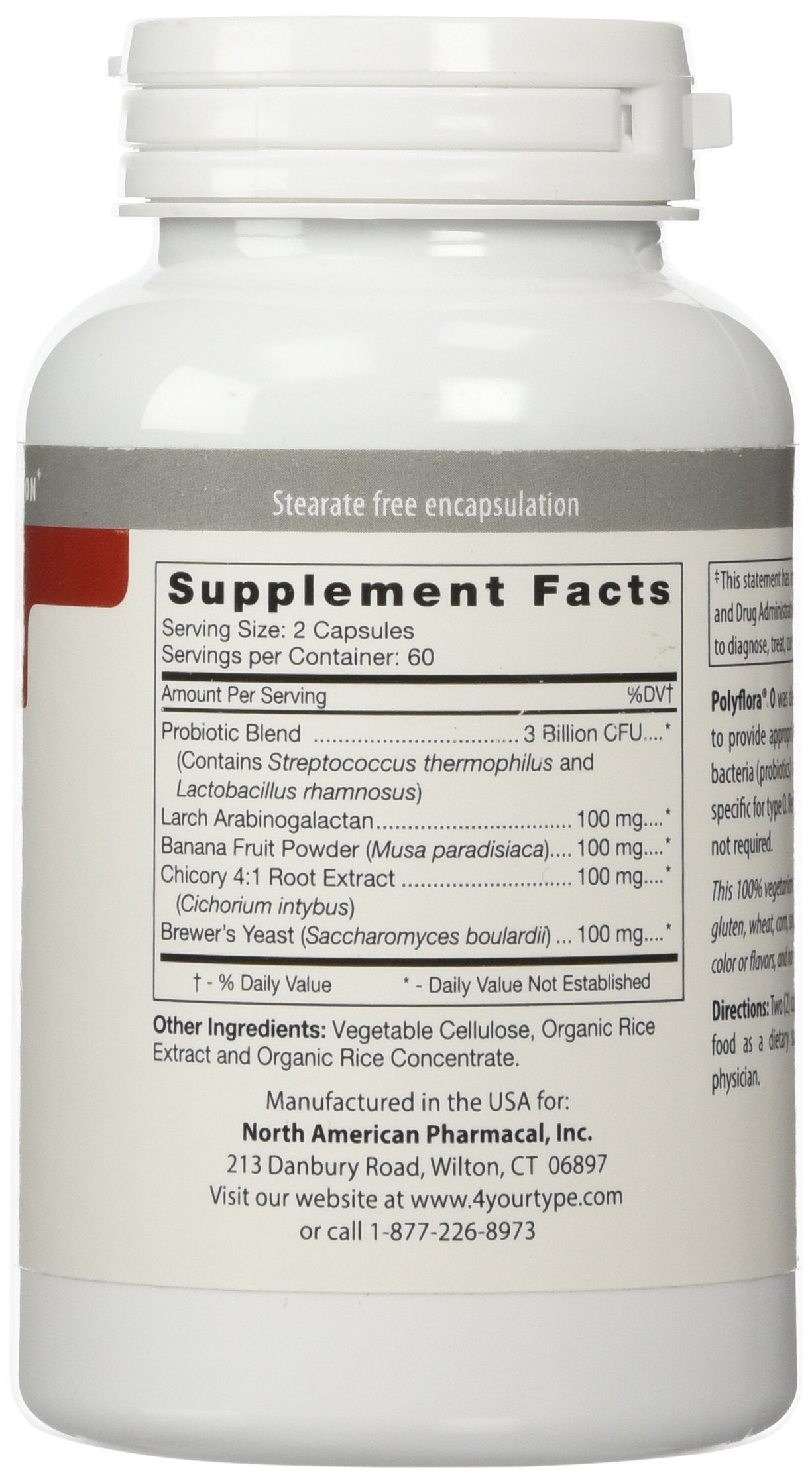 D'Adamo Personalized Nutrition Polyflora O - 120 Count | Blood Type Diet Support