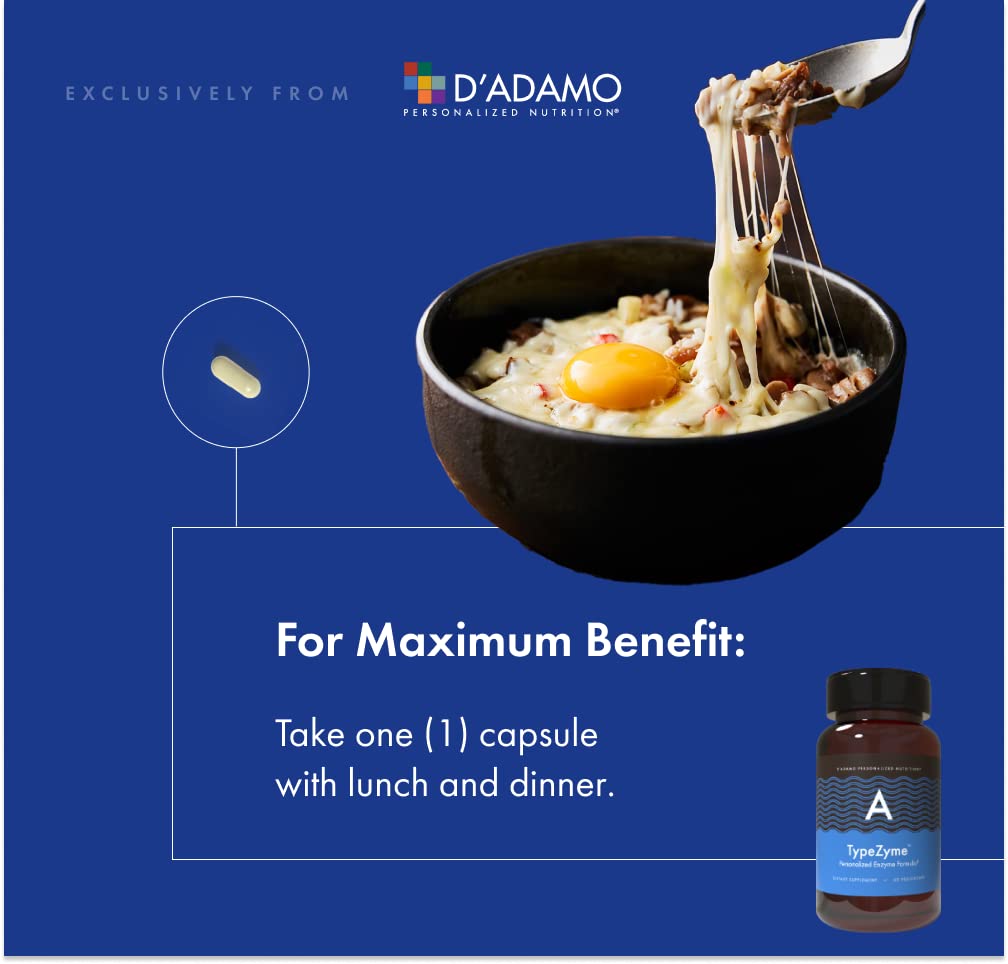 D'Adamo TypeZyme - Digestive Enzyme for Blood Type A | Personalized Nutrition