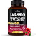 D-Mannose with Cranberry & Hibiscus - High-Strength Urinary Tract Health Supplement for Women | 60 Capsules | Made in USA | Vegan