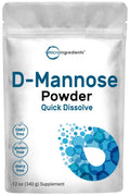 Micro Ingredients D-Mannose Powder – Pure Urinary Tract Support (12 oz), Vegan & Non-GMO