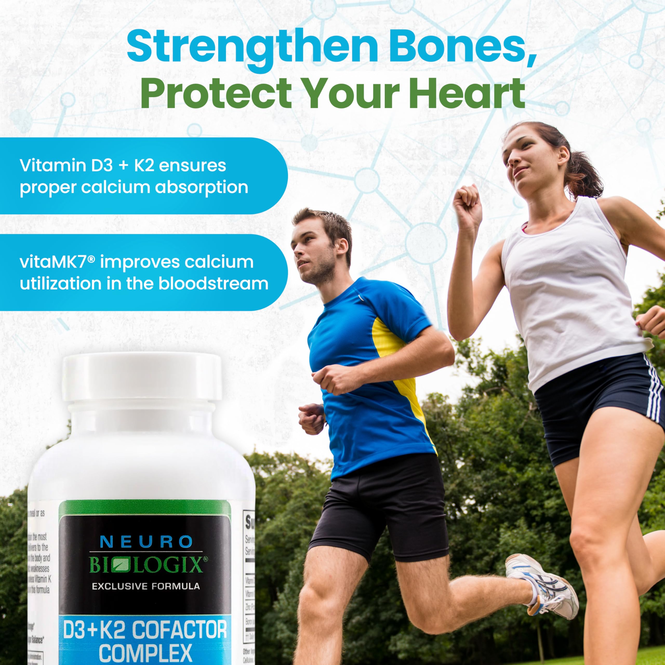 D3+K2 Cofactor Complex - Helps Maximize Vitamin D Benefits for Bone, Heart & Immune Support - Formulated with Vitamin D3, K2 (vitaMK7®), Zinc & Boron to Promote Efficient Calcium Utilization – 60 Caps