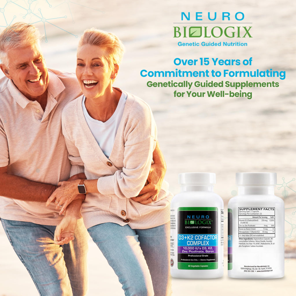 D3+K2 Cofactor Complex - Helps Maximize Vitamin D Benefits for Bone, Heart & Immune Support - Formulated with Vitamin D3, K2 (vitaMK7®), Zinc & Boron to Promote Efficient Calcium Utilization – 60 Caps