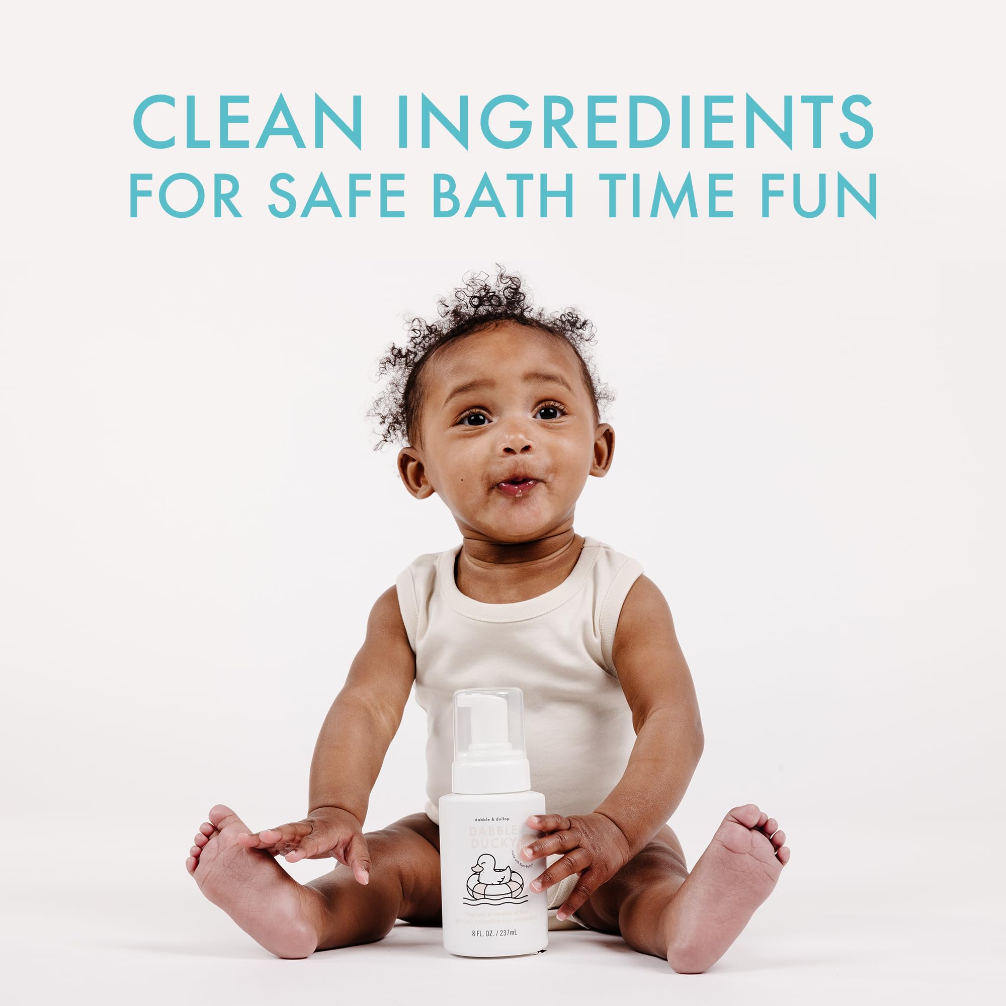 Dabble & Dollop Foaming Infant Wash – Natural Baby Cleanser, Unscented & Essential Oil–Free (2-Pack)