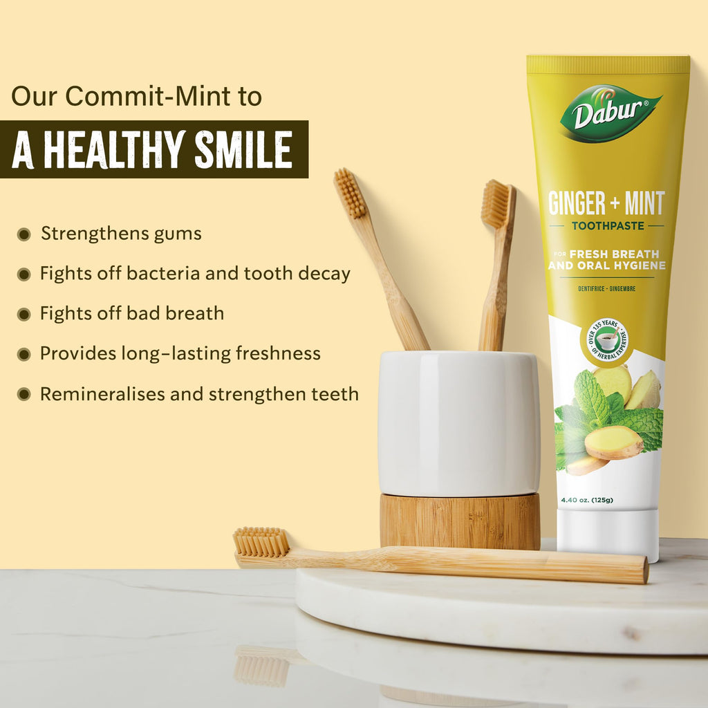Dabur Organic Ginger & Mint Toothpaste 100 ml | Pack of 1