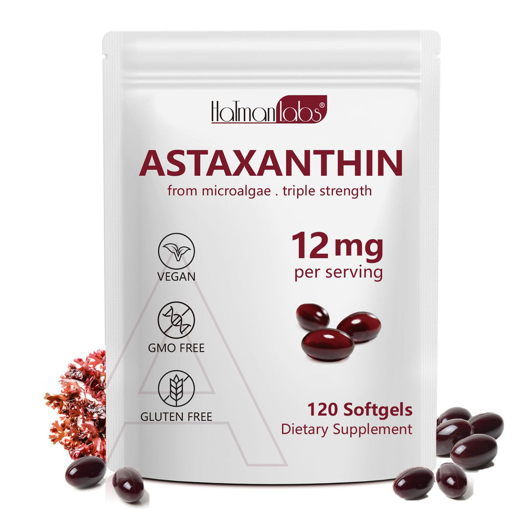 Daiasns Astaxanthin 12mg - 120 Softgels | 4 Month Supply | Non-GMO