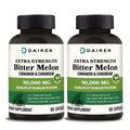 DAIKEN Bitter Melon with Cinnamon & Chromium – Extra Strength, 90,000 mg per Serving (Pack of 2, Vegetarian)