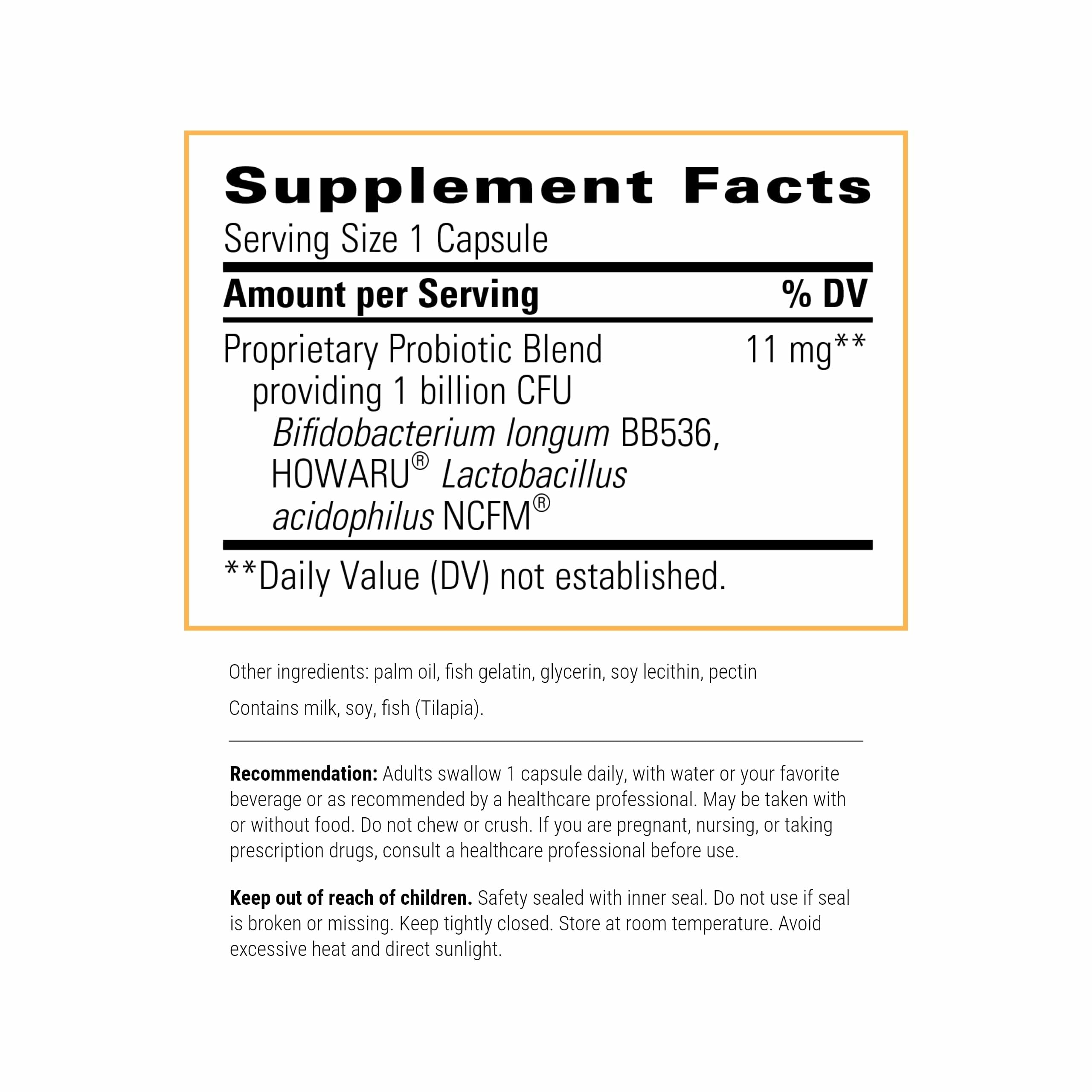 Integrative Therapeutics Probiotic Pearls - Daily Digestive & Immune Support - Soy-Free - 30 Count