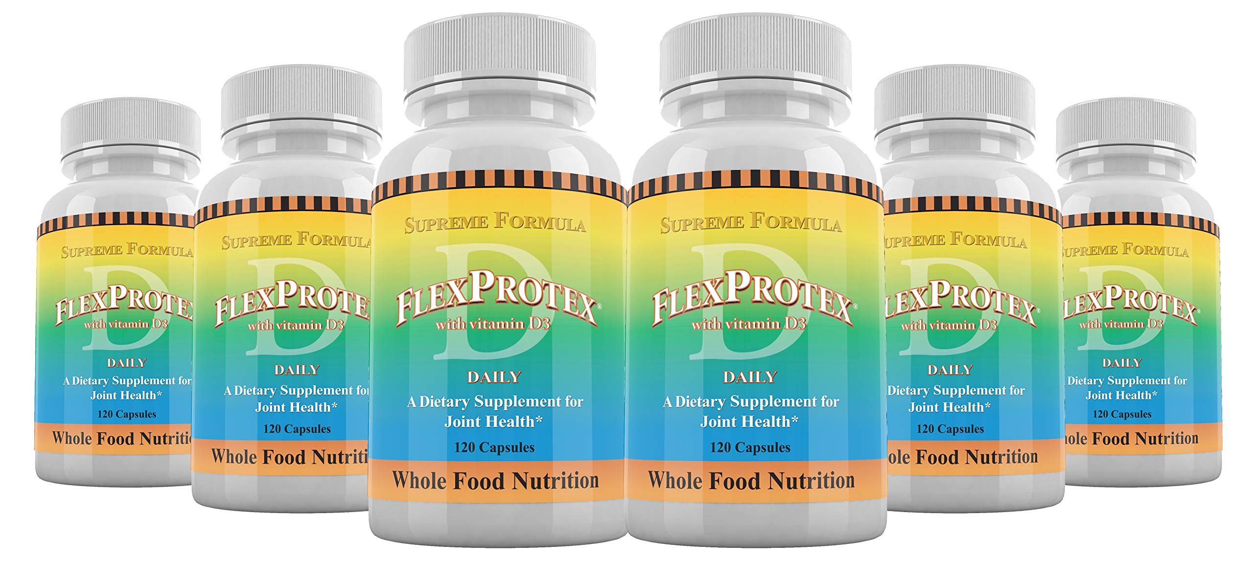 Daily Health FlexProtex D — 6 Bottles, 720 Capsules | Natural Joint Support Formula