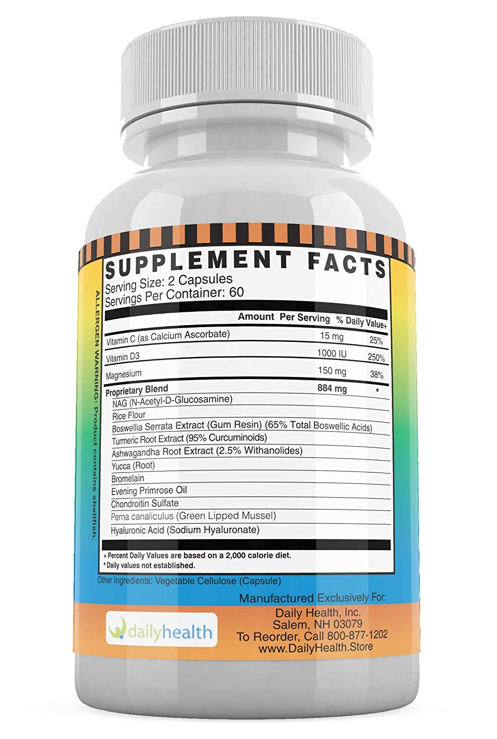 Daily Health FlexProtex D — 6 Bottles, 720 Capsules | Natural Joint Support Formula