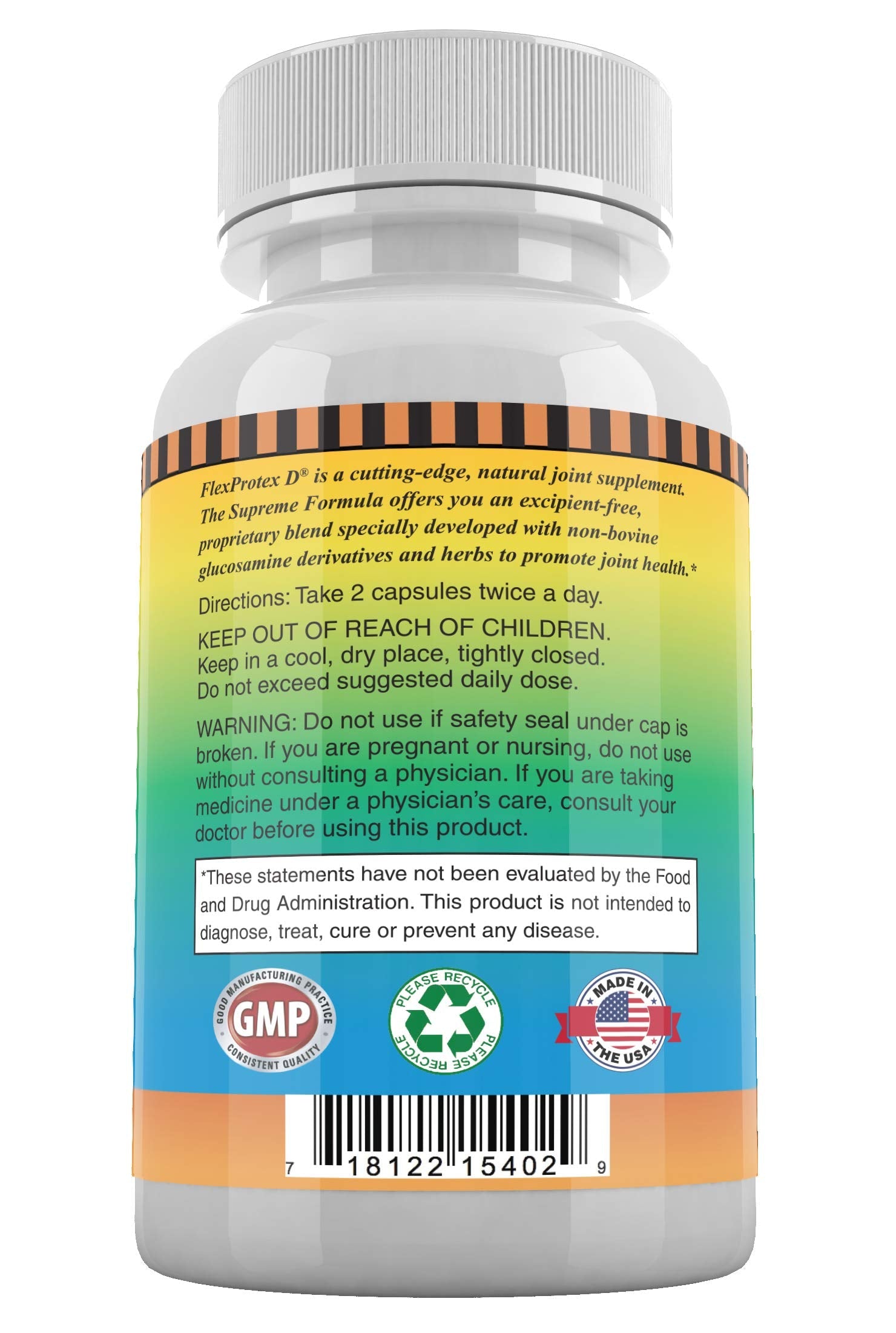 Daily Health FlexProtex D — 6 Bottles, 720 Capsules | Natural Joint Support Formula