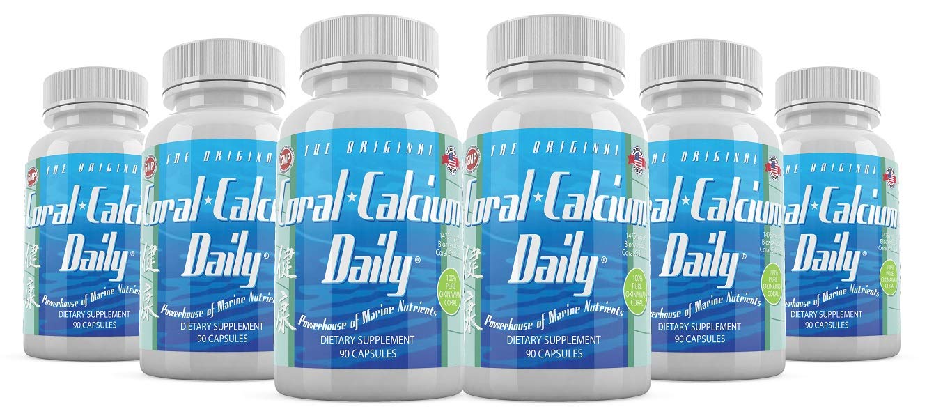 Daily Health - Pure Okinawa Coral Calcium - Marine-Grade with 72 Trace Minerals, 1475mg, 540 Vegetable Capsules (6 Month Supply)