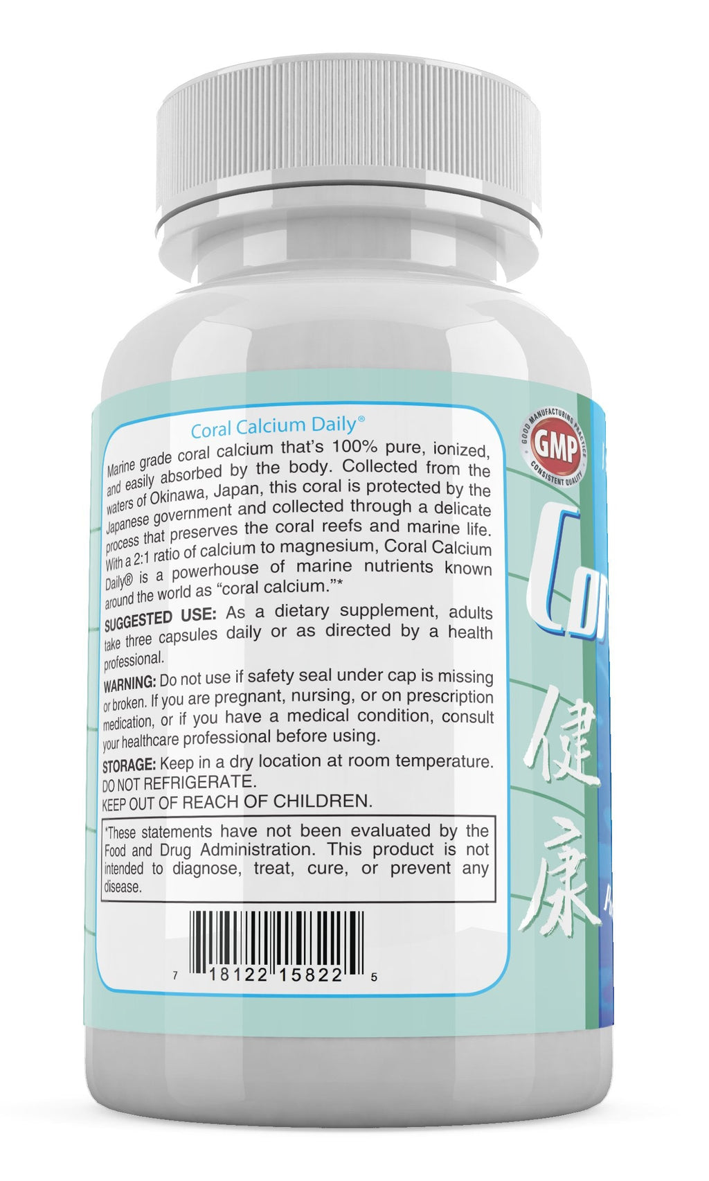 Daily Health Pure Okinawa Coral Calcium – 72 Minerals, 1475mg