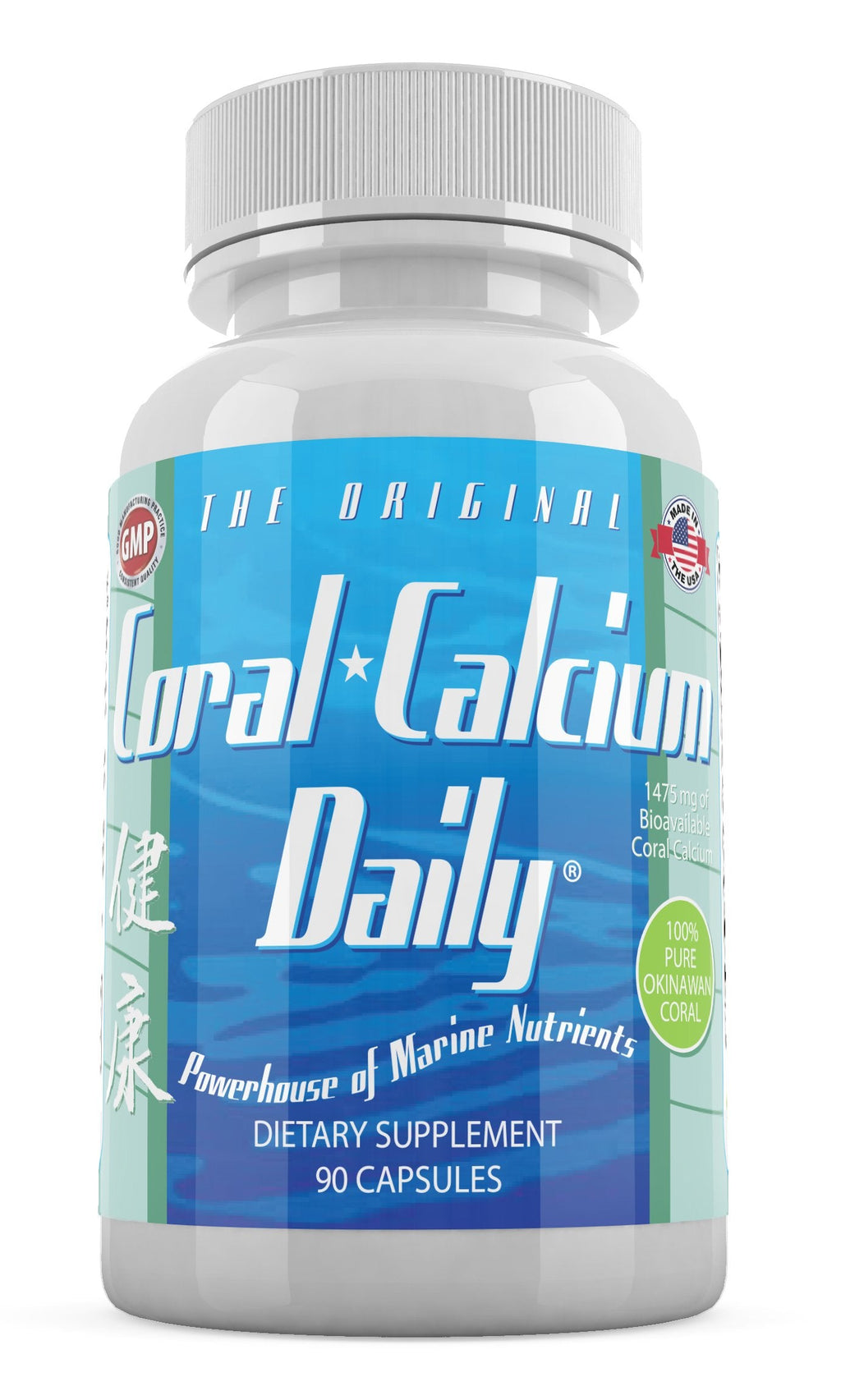Daily Health - Pure Okinawa Coral Calcium - Marine-Grade with 72 Trace Minerals, 1475mg, 540 Vegetable Capsules (6 Month Supply)