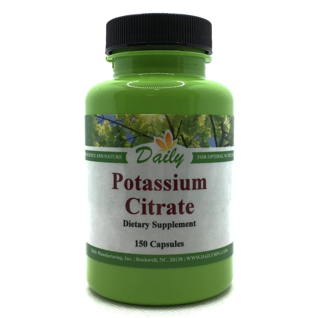 Daily Manufacturing Potassium Citrate | 99 mg Elemental Potassium - 150 Veg Capsules