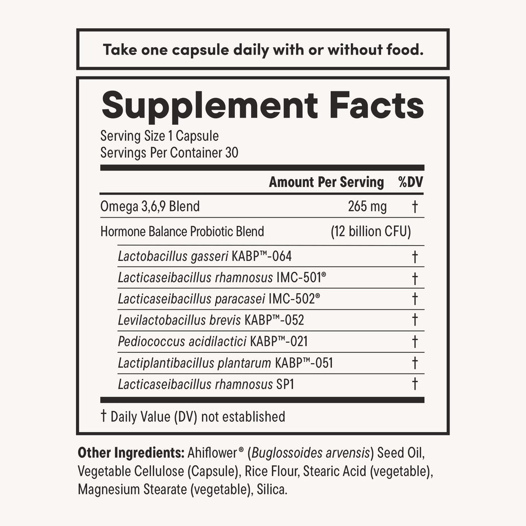 Daily Nouri Hormone Balance Probiotic for Women | 7 Strains, 30-Day
