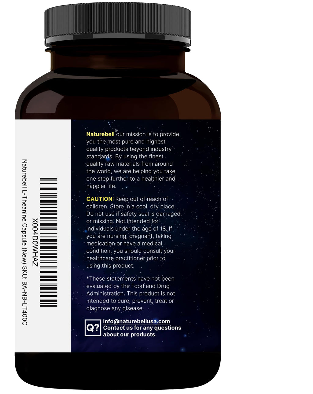 Double Strength L-Theanine 400mg - 400 Capsules | Calm & Focus