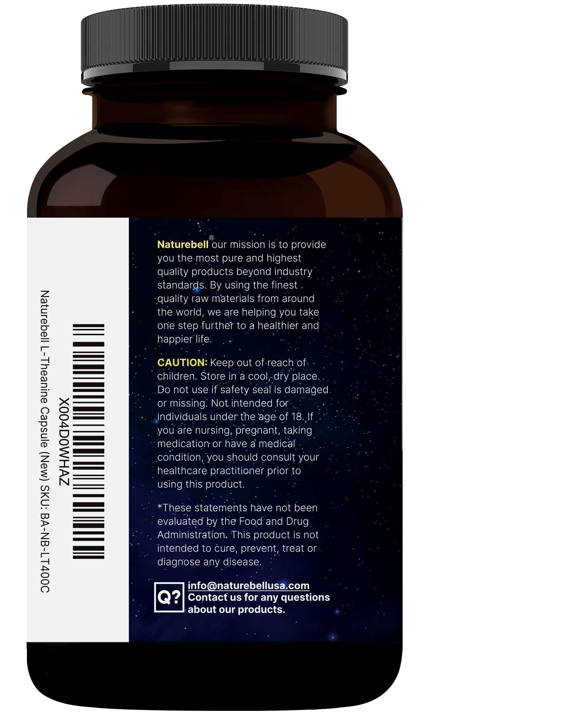 Double Strength L-Theanine 400mg - 400 Capsules | Calm & Focus