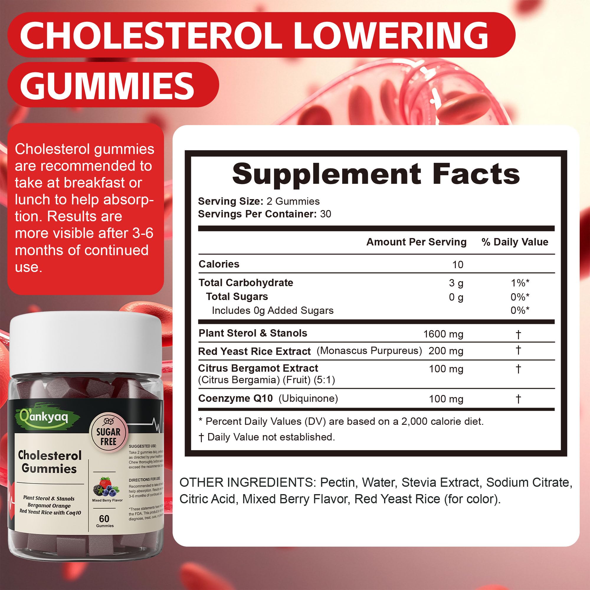 Cholesterol Lowering Gummies with Plant Sterols & Stanols – LDL Support
