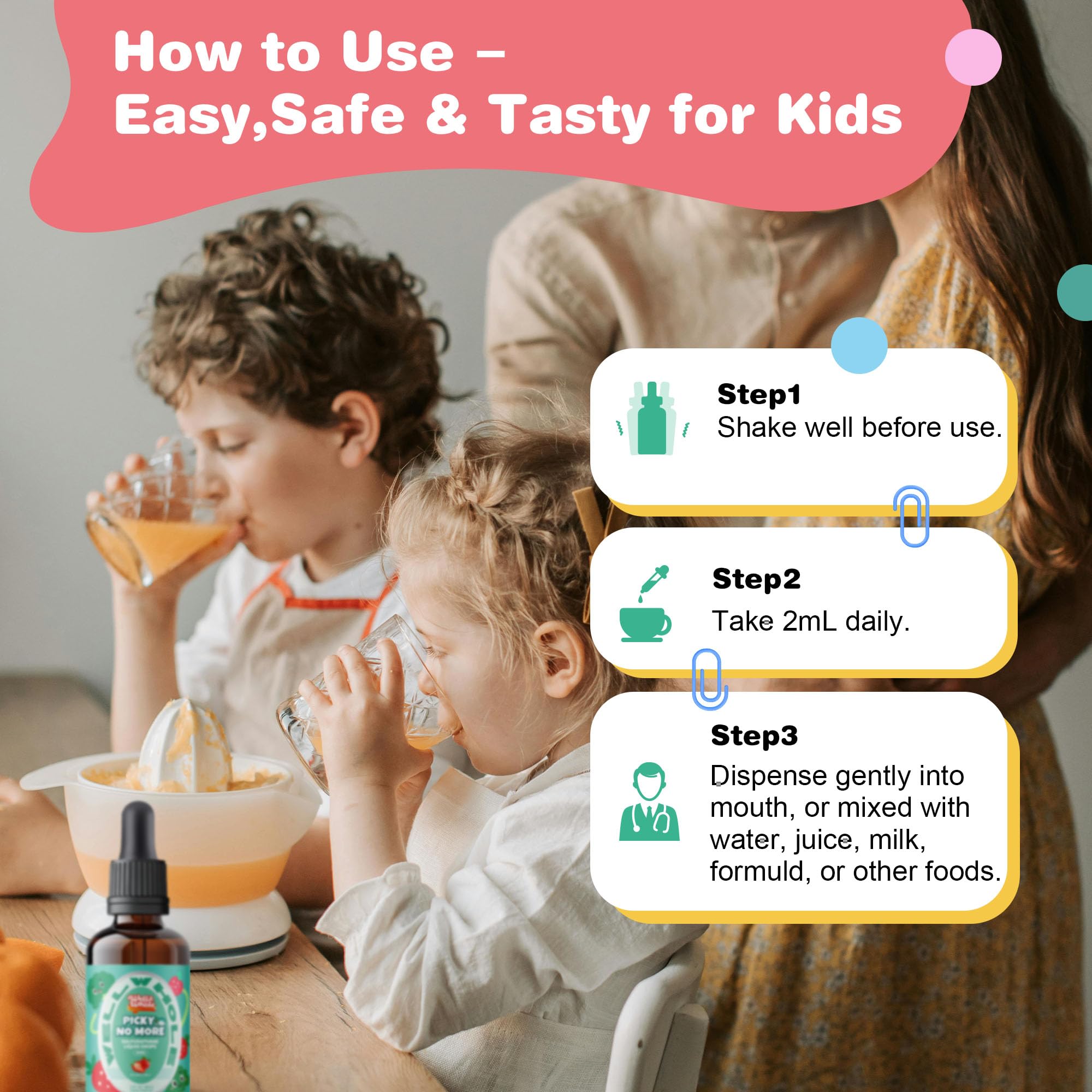 Well&Whole Sulforaphane Kids Liquid – Broccoli Sprout Extract, Appetite Support, 60mL, Vegan & Sugar-Free