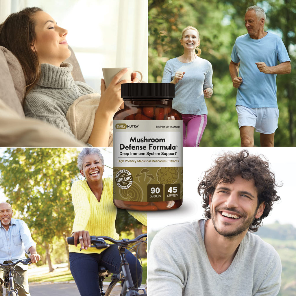 DailyNutra Mushroom Defense Formula — Immune Support (90 Capsules)