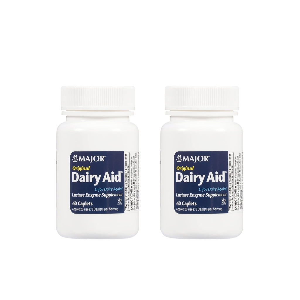 Dairy Aid Lactase Enzyme Caplets (Lactaid Original) 9000 FCC, 120 Ea