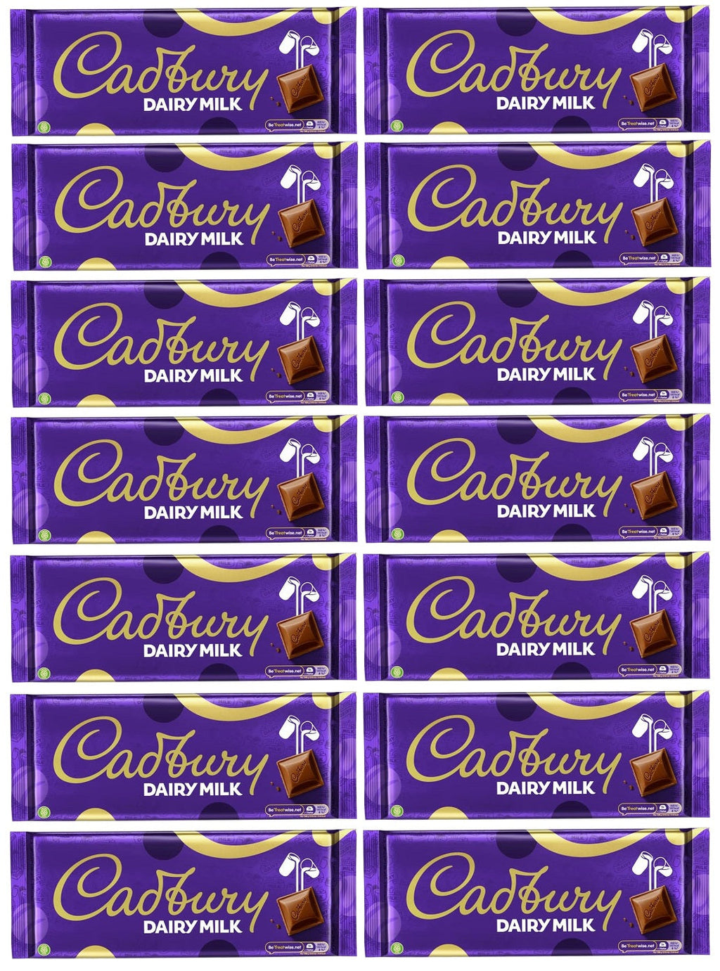 14 x Cadbury Dairy Milk Chocolate Bar Large Block - 345G