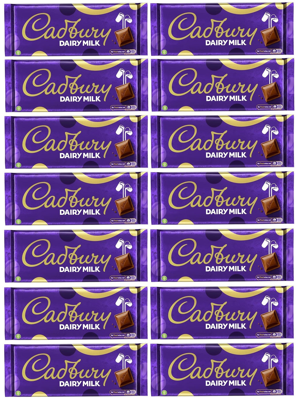 14 x Cadbury Dairy Milk Chocolate Bar Large Block - 345G