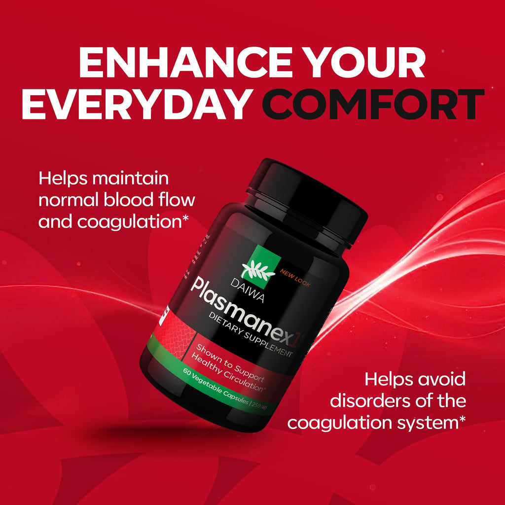 Daiwa Plasmanex 1 – Blood Circulation Supplement | 60 Vegan Capsules
