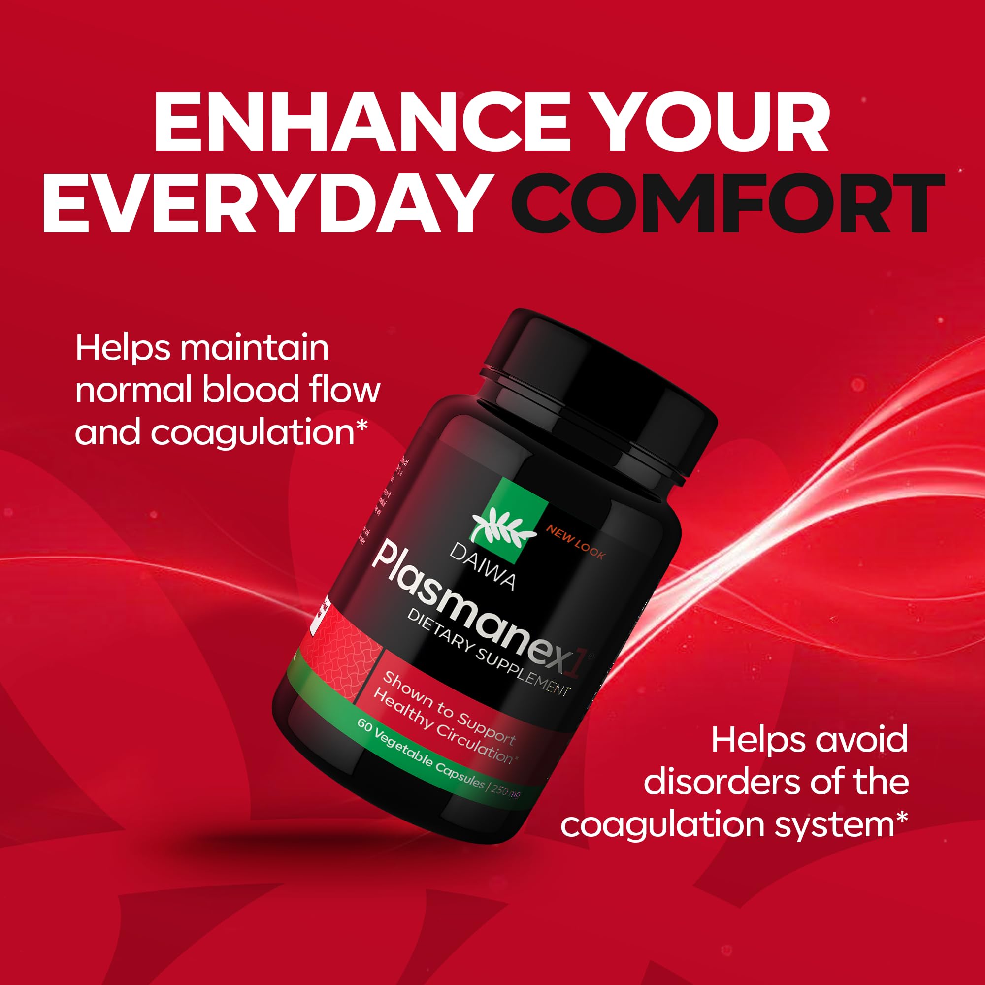 Daiwa Plasmanex 1 – Blood Circulation Supplement | 60 Vegan Capsules