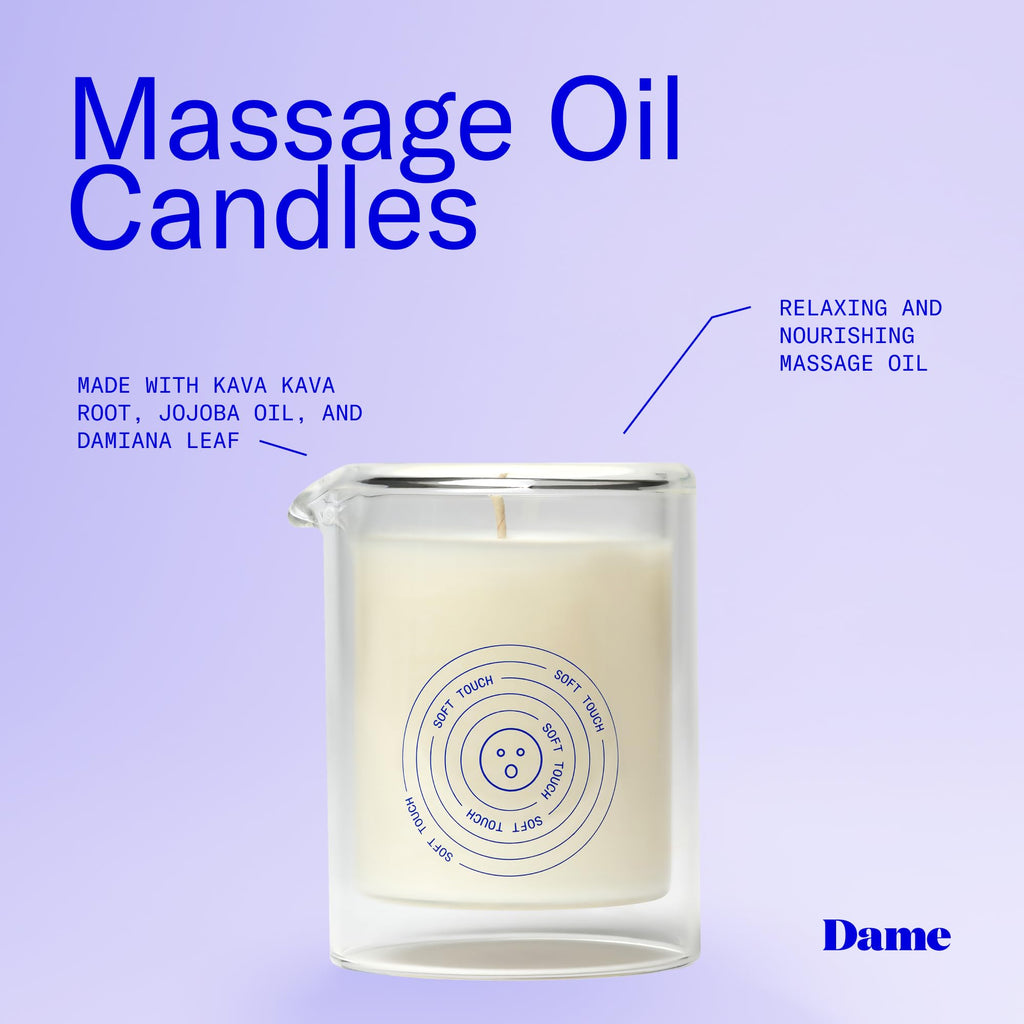 Dame Massage Oil Candle - Plant-Based, Kava Kava, Soft Touch