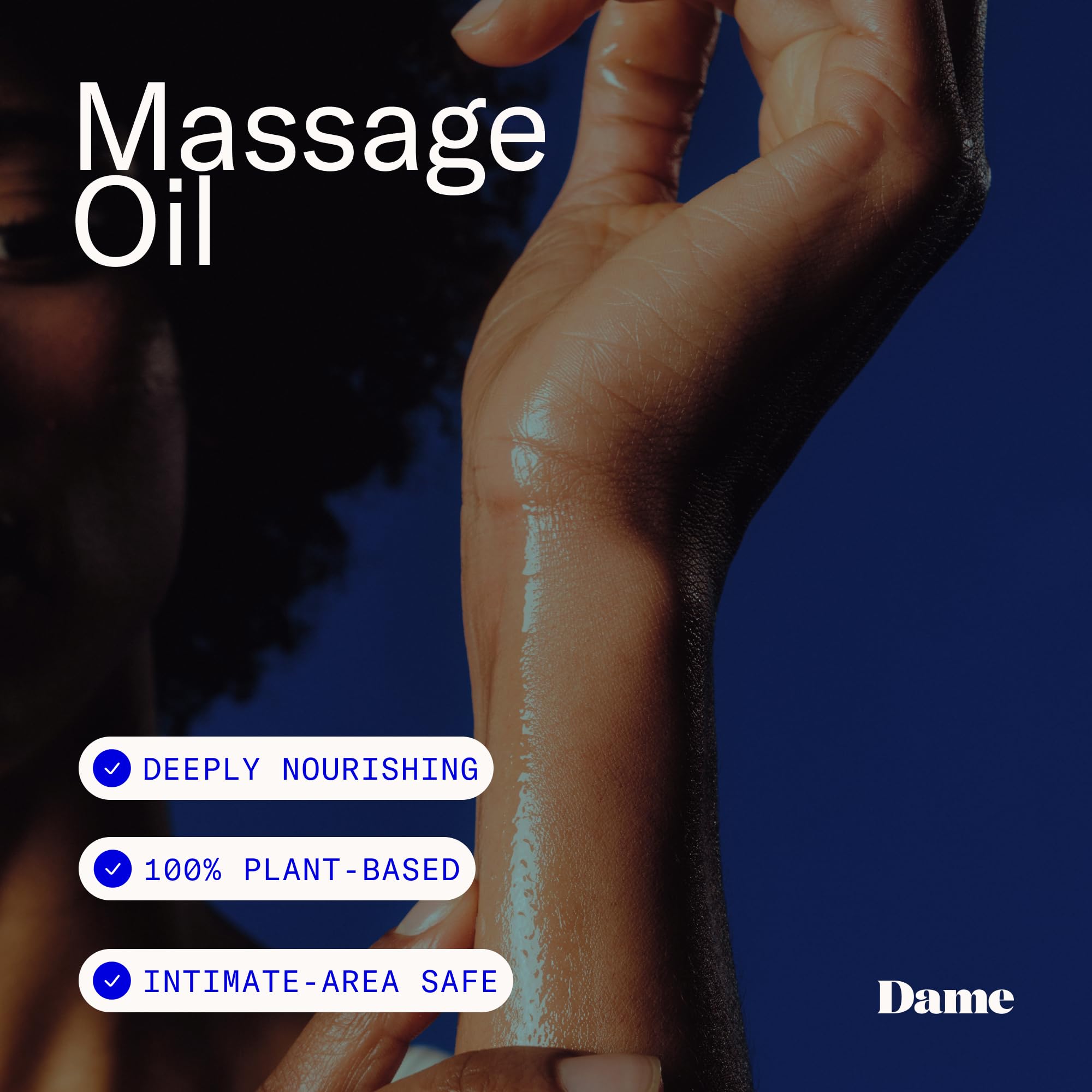 Massage Oil for Women by Dame – Sandalwood & Cardamom, Doctor Approved