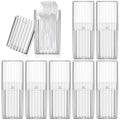 Dandat 8 Pcs Floss Holder Travel Case White | Toothpick & Cotton Swab Organizer