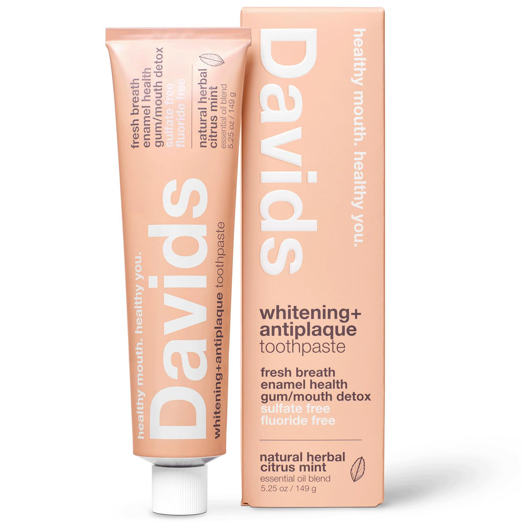 Davids Fluoride Free Toothpaste – Enamel Health, Whitening, SLS-Free, EWG Verified, 5.25oz