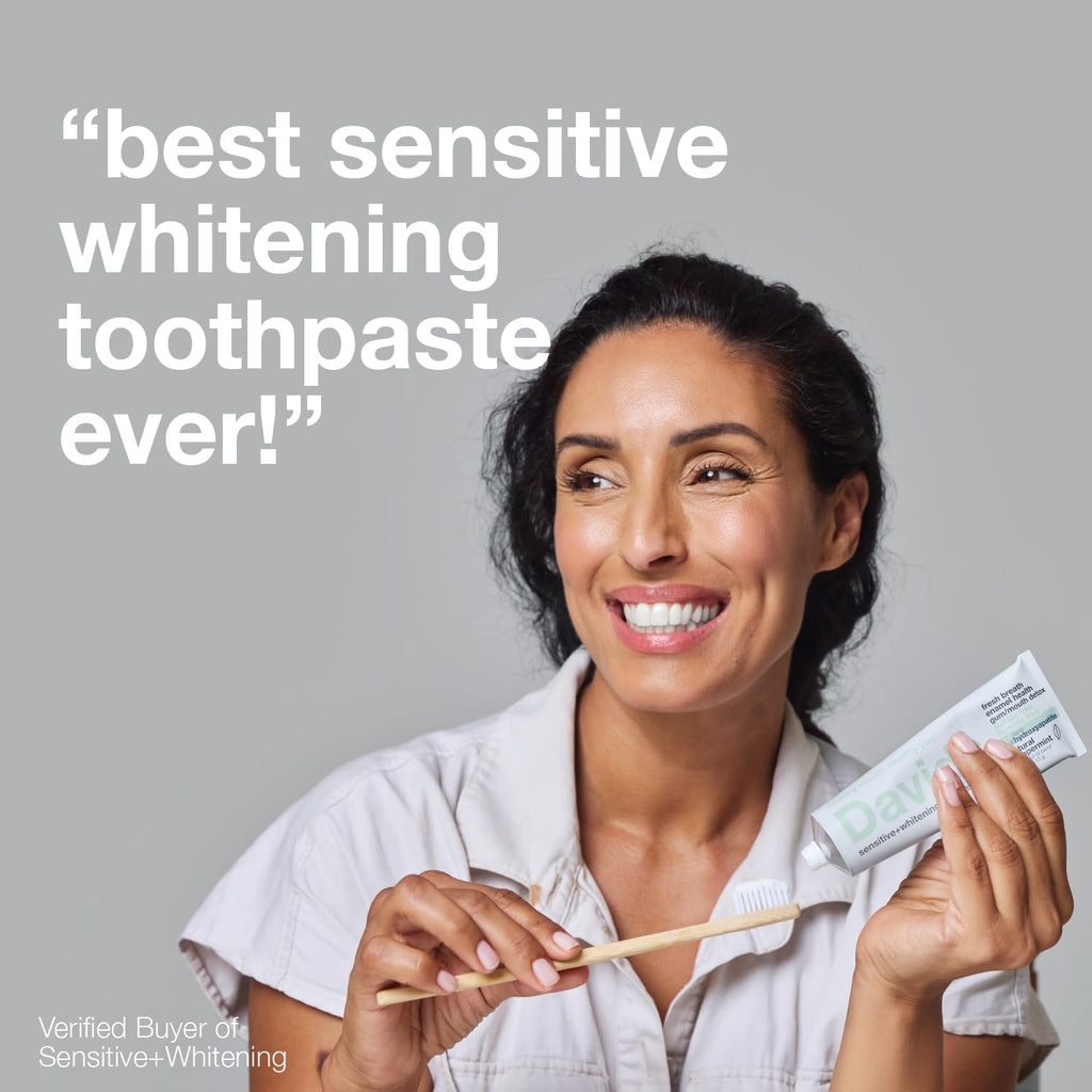 Davids Hydroxi Nano Hydroxyapatite Toothpaste – Remineralize Enamel, Sensitive Relief, 3 Pack