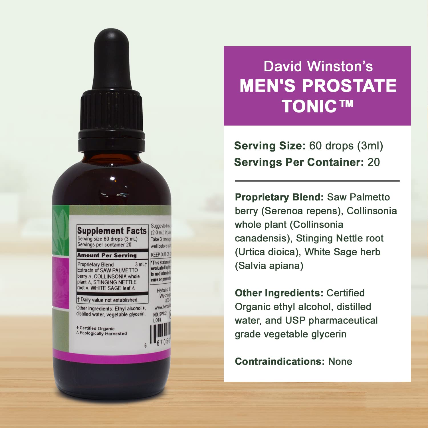 David Winston's Men's Prostate Tonic™ - Supports Healthy Prostate Function & Urine Flow | 2 Fl Oz