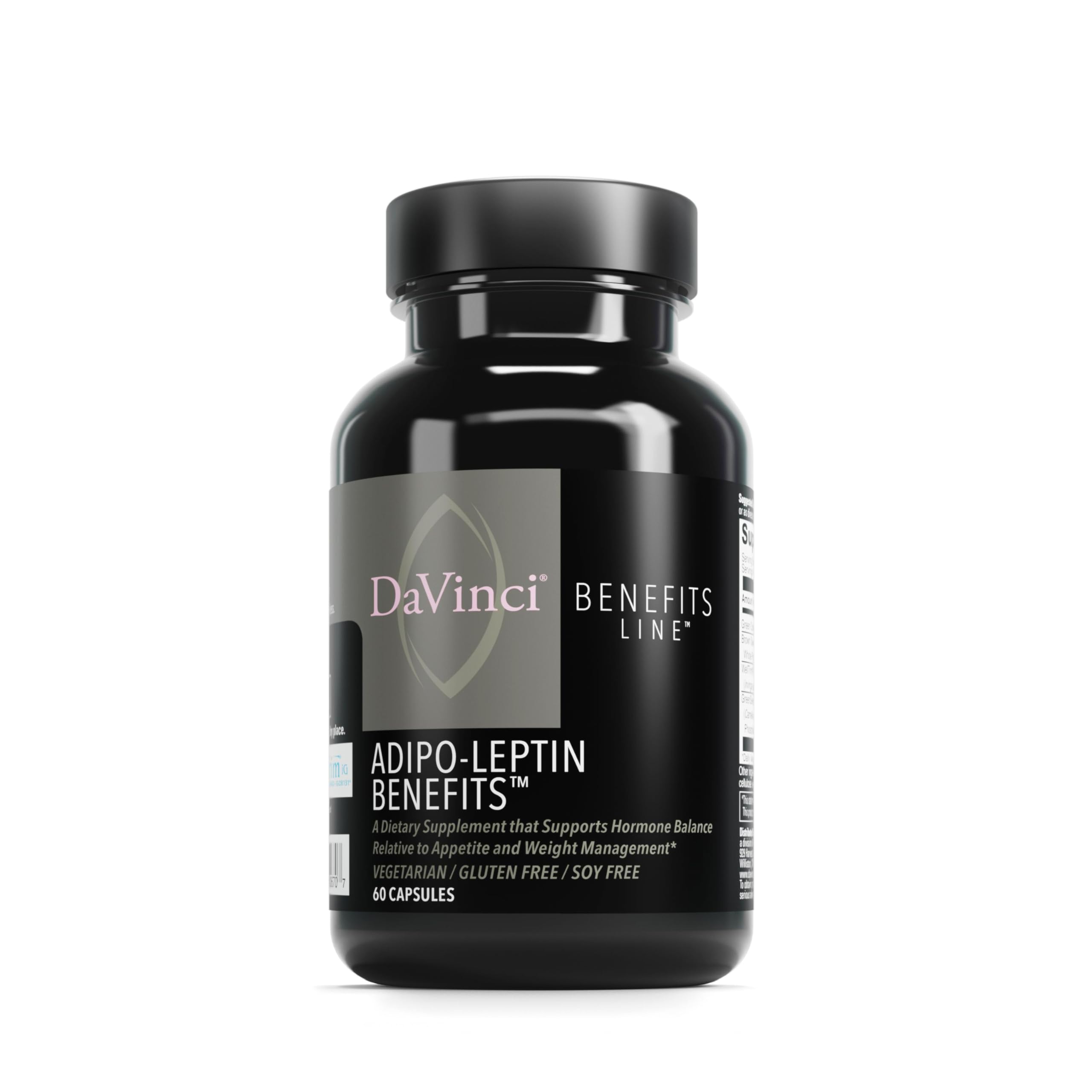 DAVINCI Labs Adipo-Leptin Benefits – Hormone Balance & Metabolism Support | 60 Vegetarian Capsules