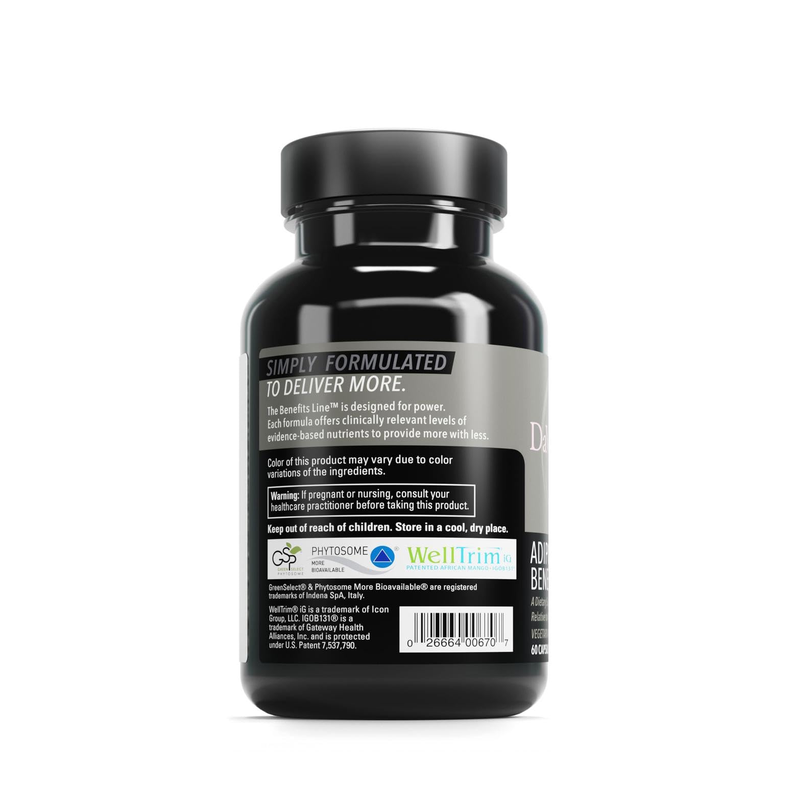 DAVINCI Labs Adipo-Leptin Benefits – Hormone Balance & Metabolism Support | 60 Vegetarian Capsules