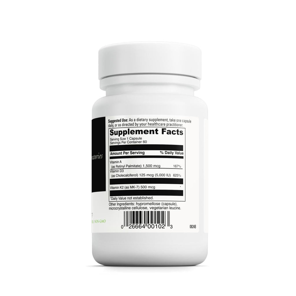 DAVINCI Labs ADK – Bone & Heart Health Support with Vitamins A, D3 & K2 (MK-7) – 60 Capsules