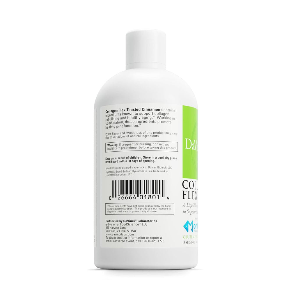 DAVINCI Labs Collagen Flex - Liquid Joint Support, Toasted Cinnamon, 7.6 fl oz