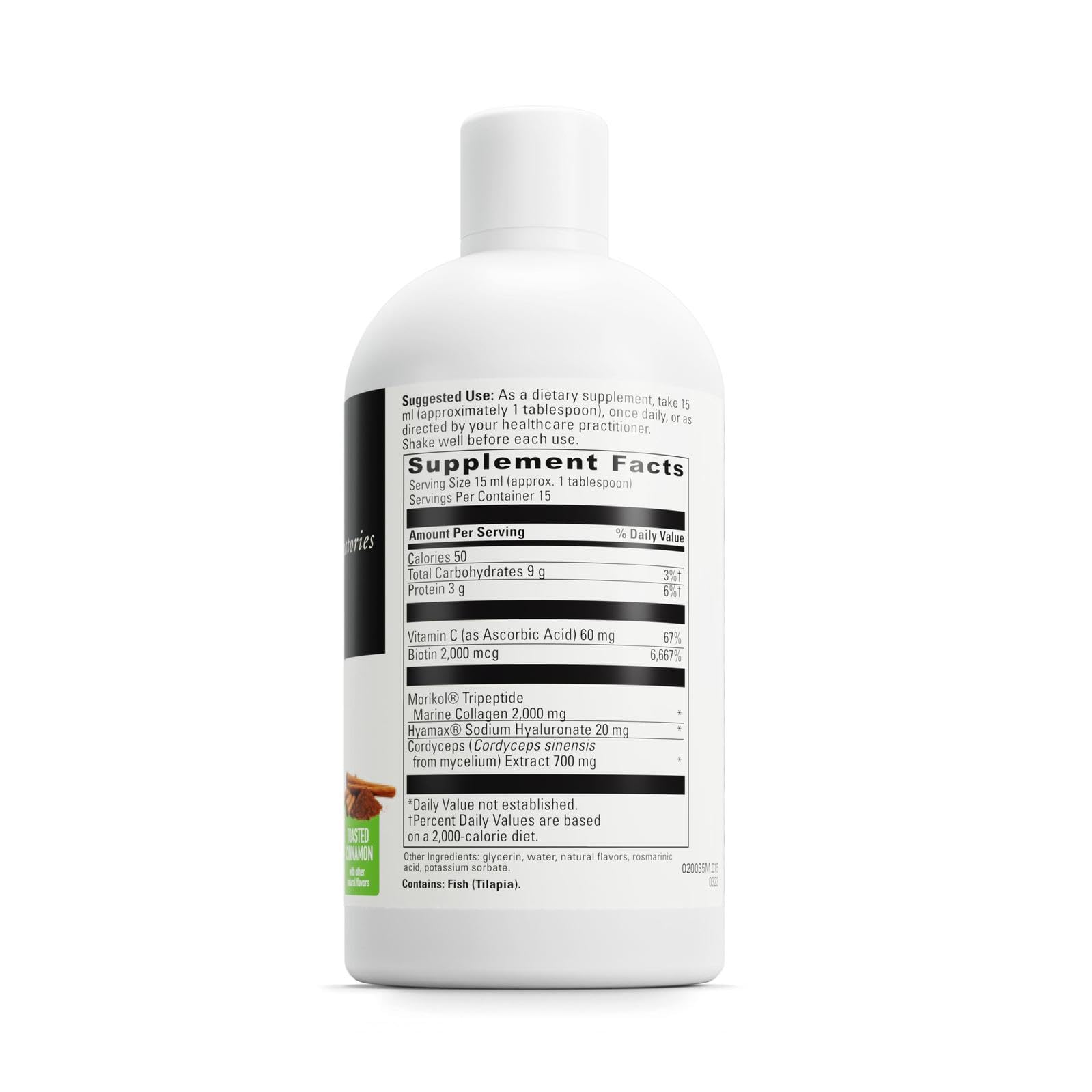 DAVINCI Labs Collagen Flex - Liquid Joint Support, Toasted Cinnamon, 7.6 fl oz