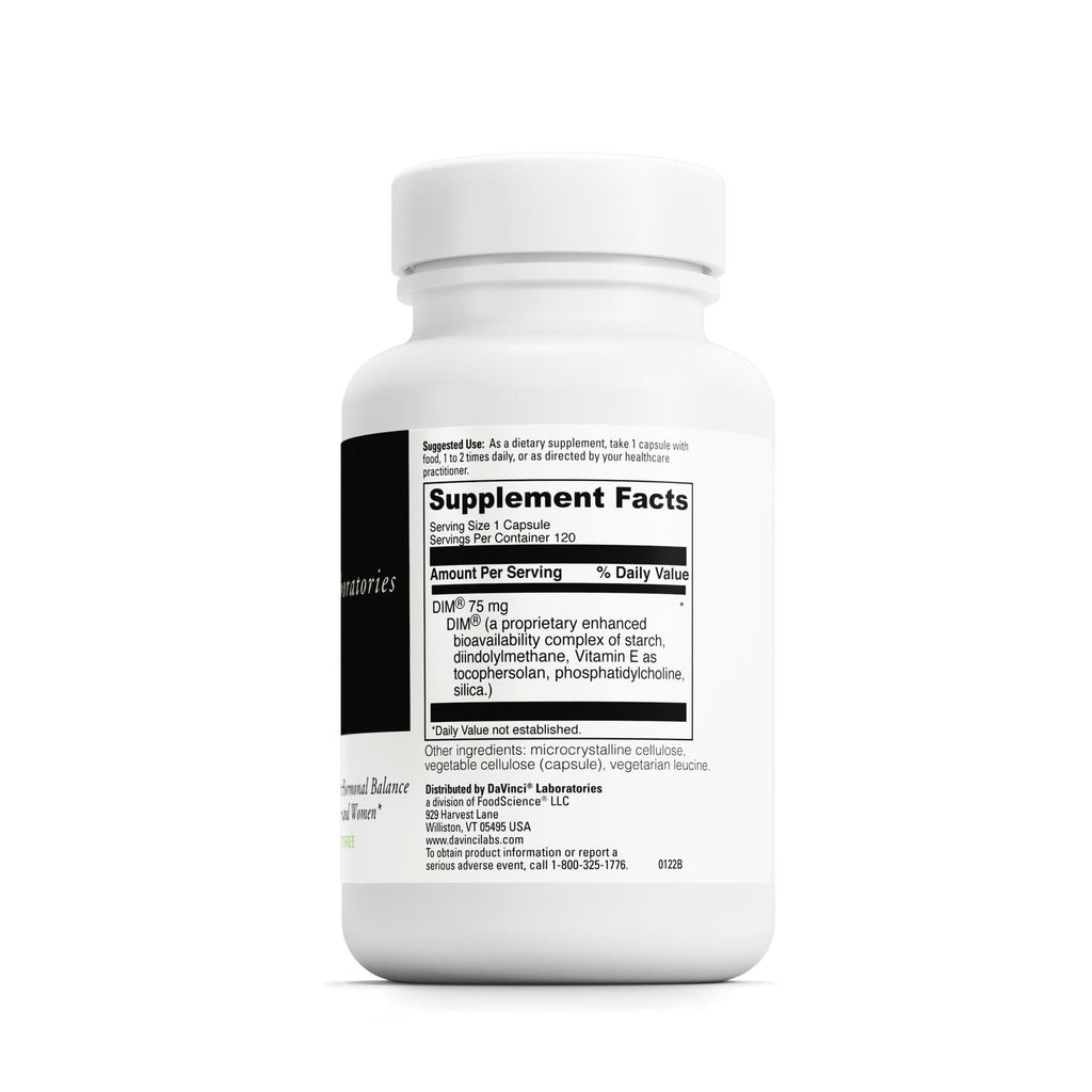 DaVinci Labs DIMPro 75mg – Hormonal Balance & Estrogen Metabolism | Gluten-Free, 120 Servings