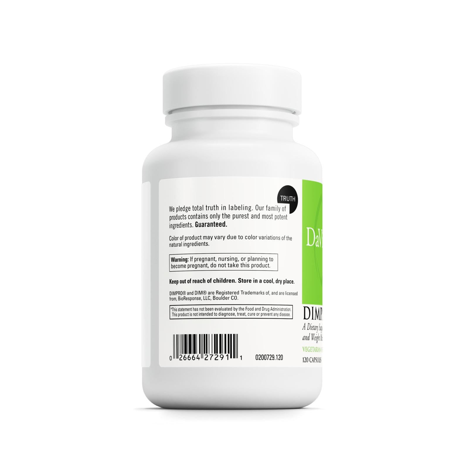 DaVinci Labs DIMPro 75mg – Hormonal Balance & Estrogen Metabolism | Gluten-Free, 120 Servings
