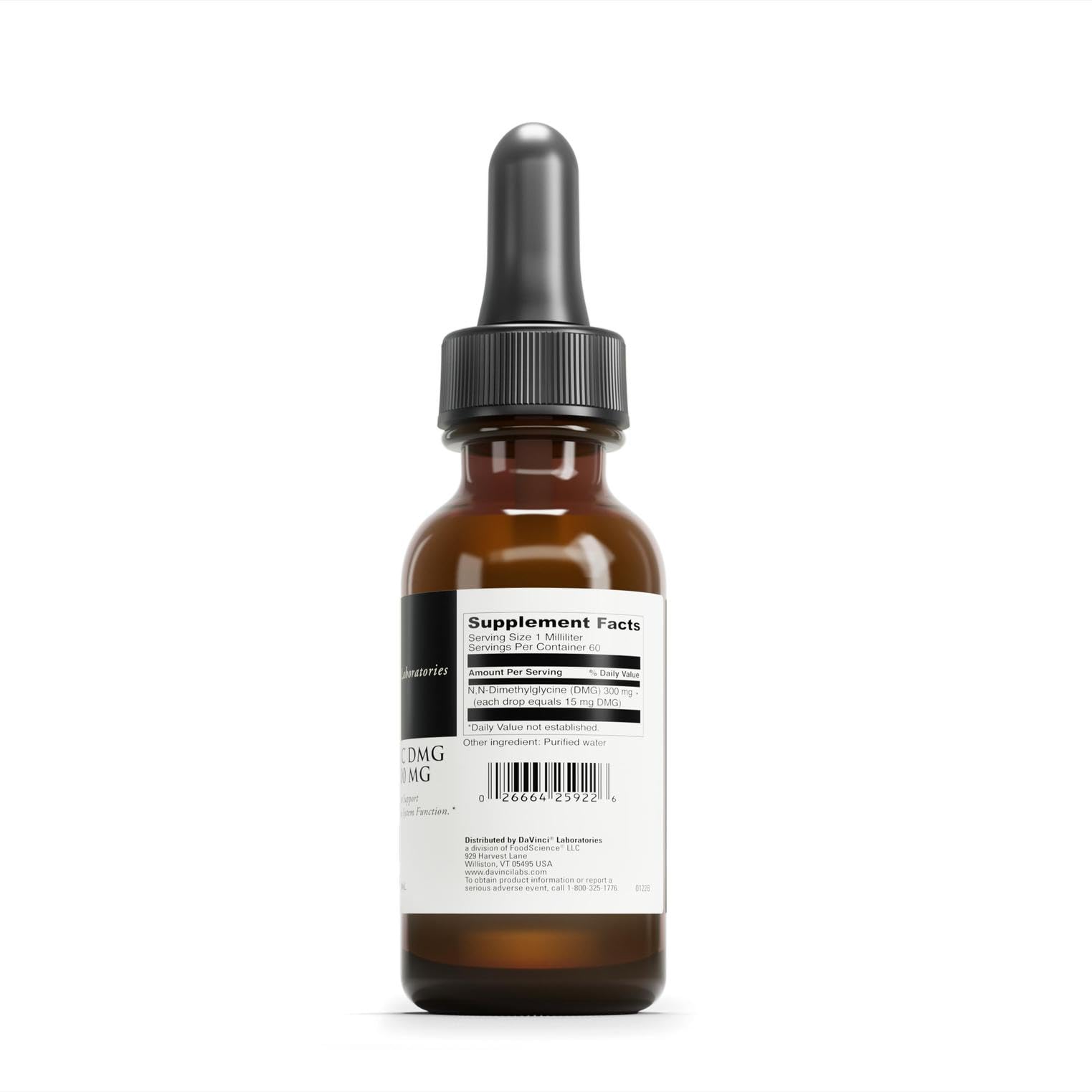 DAVINCI Labs Gluconic DMG Liquid 300mg - Immune, Muscle Function, Heart & Brain Support - 2 fl oz (60 Servings)