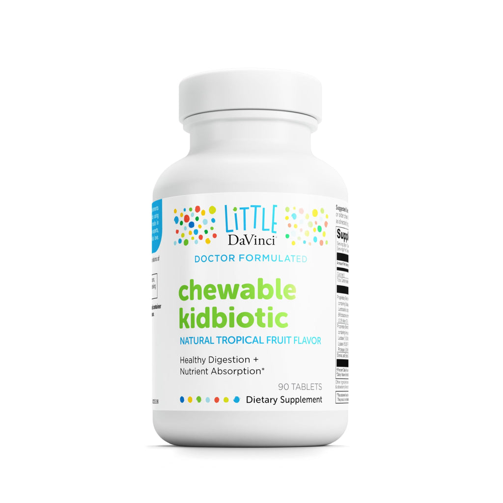 Kidbiotic Chewables for Kids – Probiotics, Enzymes & Immunity | Tropical Fruit (90 Tabs)