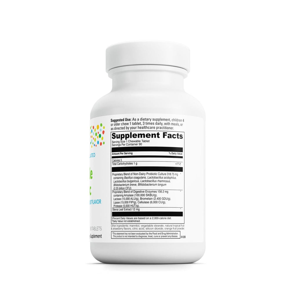 Kidbiotic Chewables for Kids – Probiotics, Enzymes & Immunity | Tropical Fruit (90 Tabs)