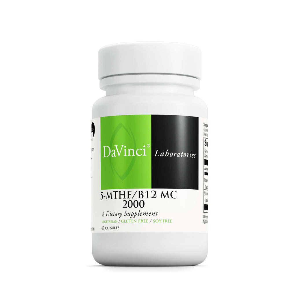 DAVINCI Labs 5-MTHF/B12 MC 2000-60 Capsules | Folate + Methylcobalamin Vitamin B12