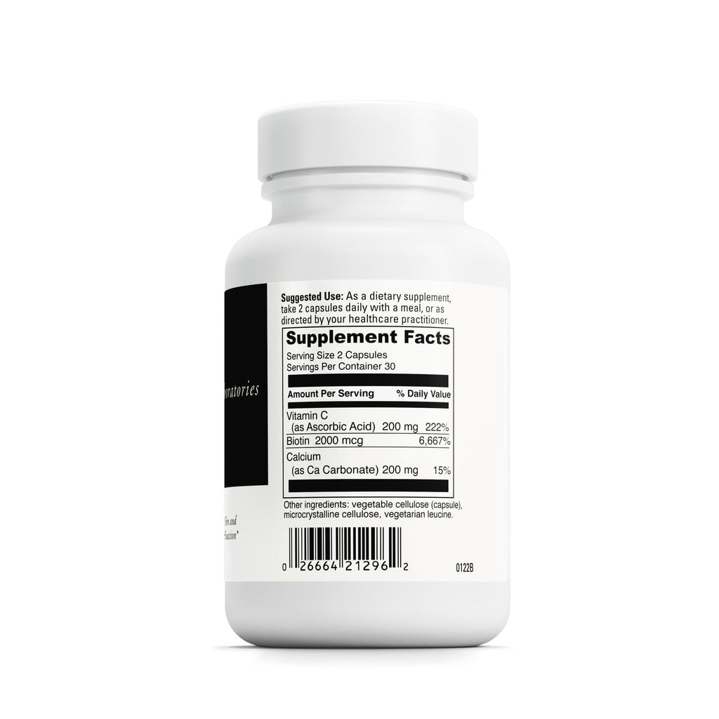 DAVINCI Labs Biotin – Skin, Hair & Nail Health + Intestinal Flora Support – 60 Capsules (Pack of 2)