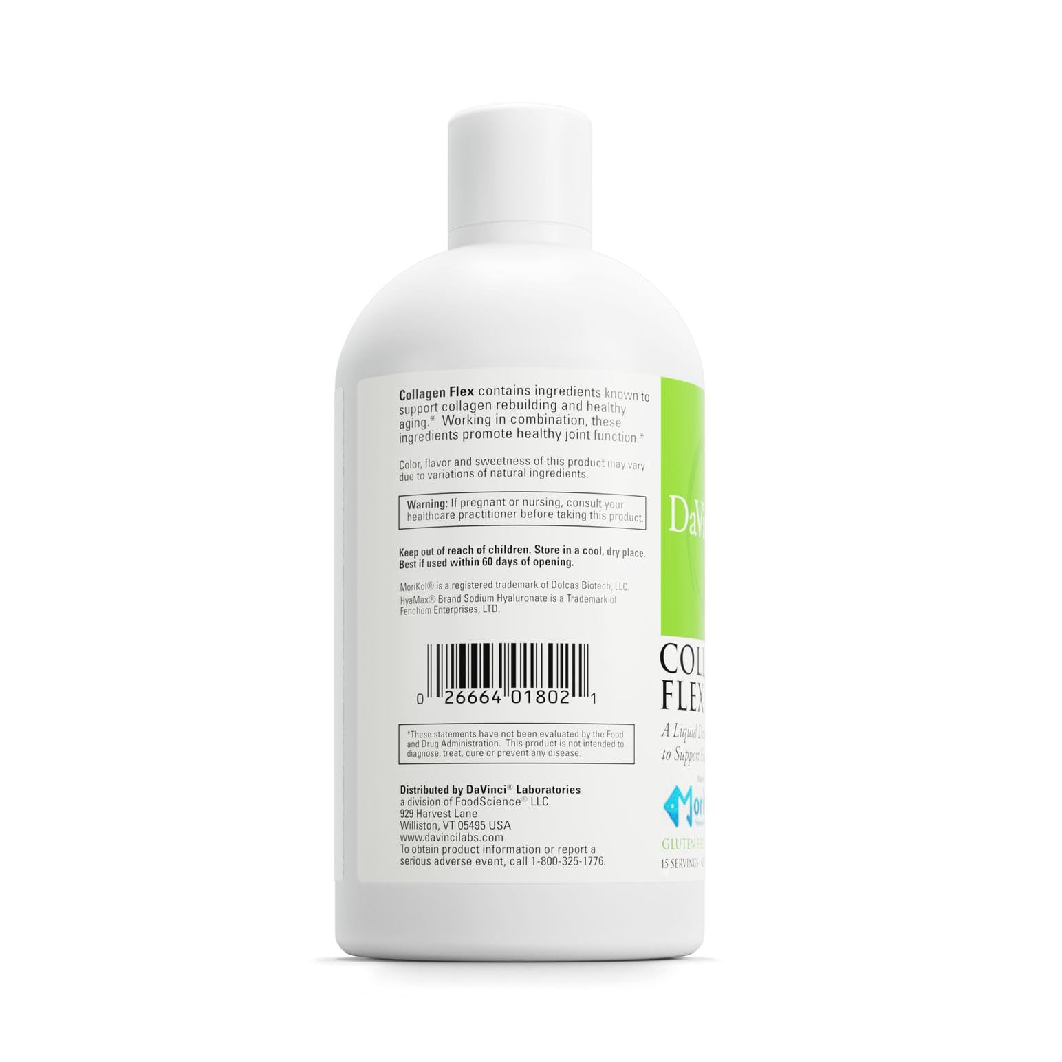 DAVINCI Labs Collagen Flex – Liquid Joint Support, Mint Chocolate (Gluten Free, Soy Free) – 7.6 fl oz